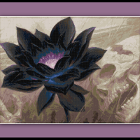 Magic the Gathering Cross Stitch Pattern Black Lotus Card