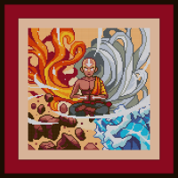Free Avatar Aang Cross Stitch Pattern Avatar The Last Airbender